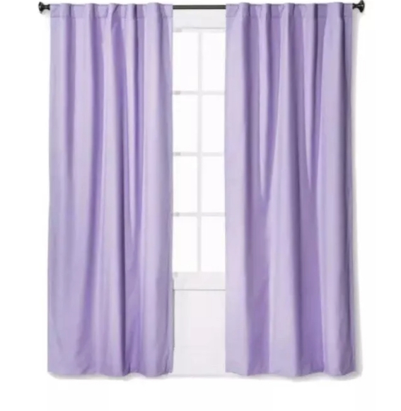 Pillowfort Twill Blackout Lavender Curtain Panels - Picture 8 of 8